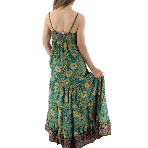 La Fiorentina Floral "Andrea" Maxi Dress with V-Neckline - Picture 4 of 4